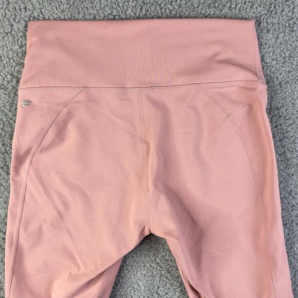 Fabletics Womens Leggings PowerBand Size M Pocket Pink  High Waist Pre-Owned - Picture 5 of 13